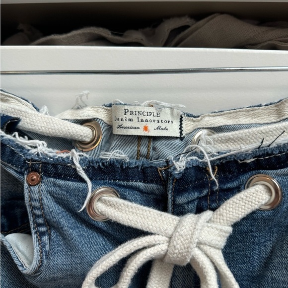 PRINCIPLE DENIM The Castaway Jeans In Holiday Raw Edge Denim Size 28 - Picture 10 of 10